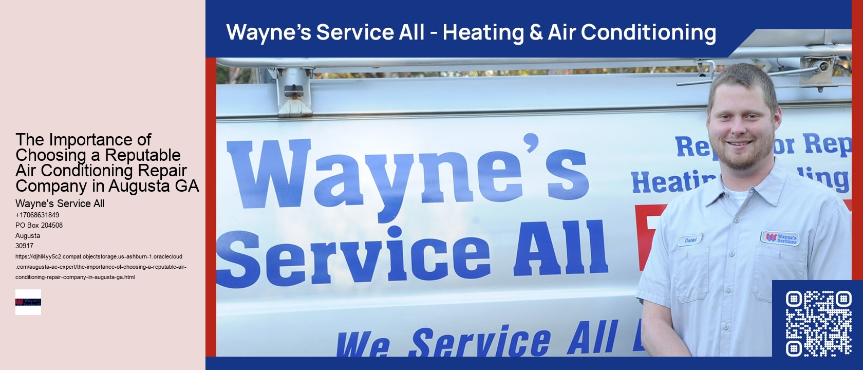 The Importance of Choosing a Reputable Air Conditioning Repair Company in Augusta GA