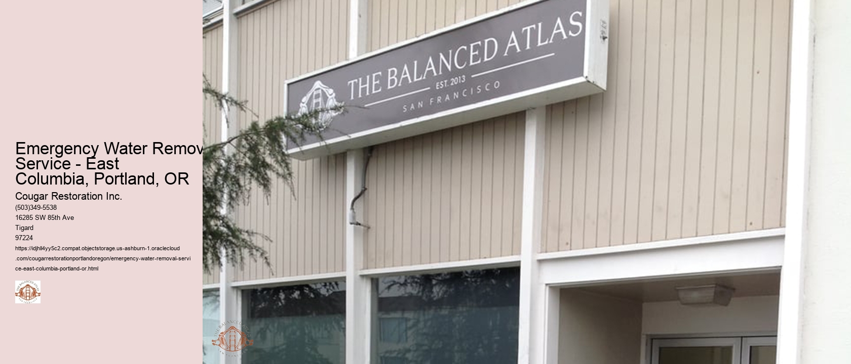 Emergency Water Removal Service - East Columbia, Portland, OR