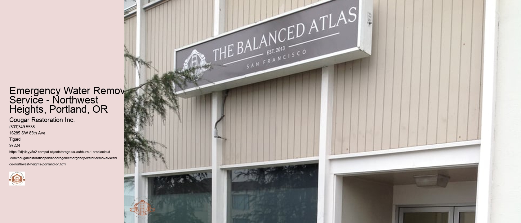 Emergency Water Removal Service - Northwest Heights, Portland, OR