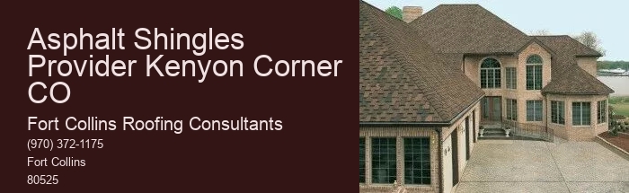 Asphalt Shingles Provider Kenyon Corner CO